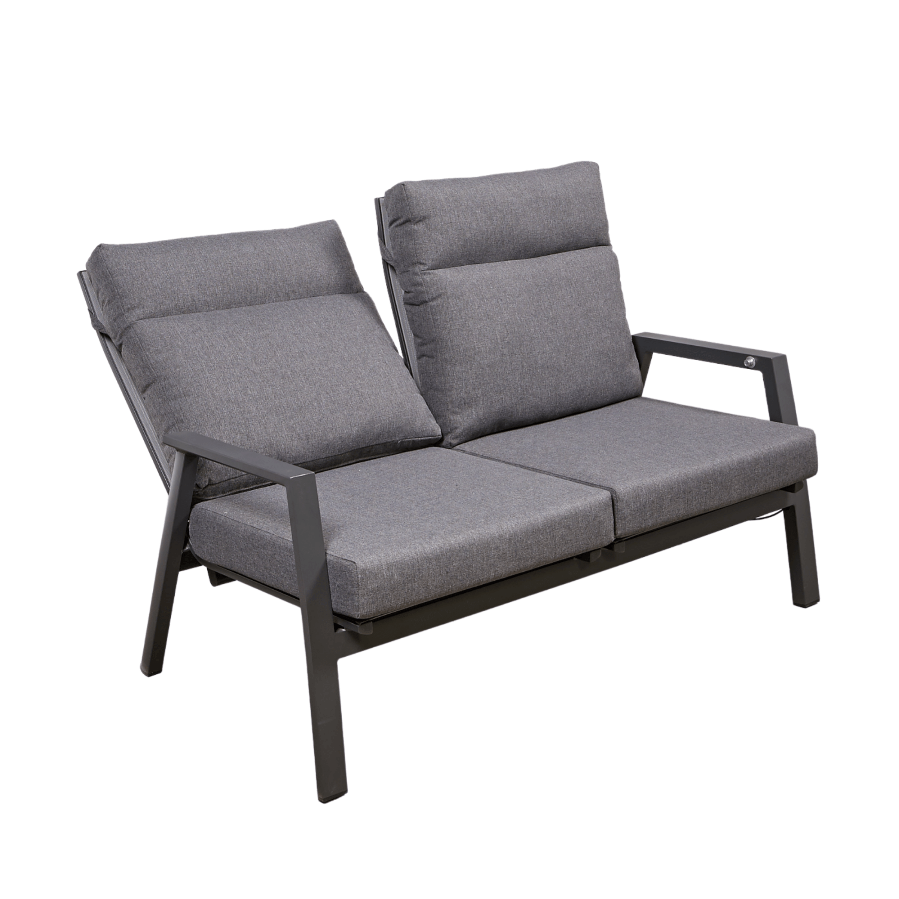 Ballina Recliner Chair Setting 2+1+1 - 4 piece charcoal outdoor lounge setting - Lume Outdoor Living