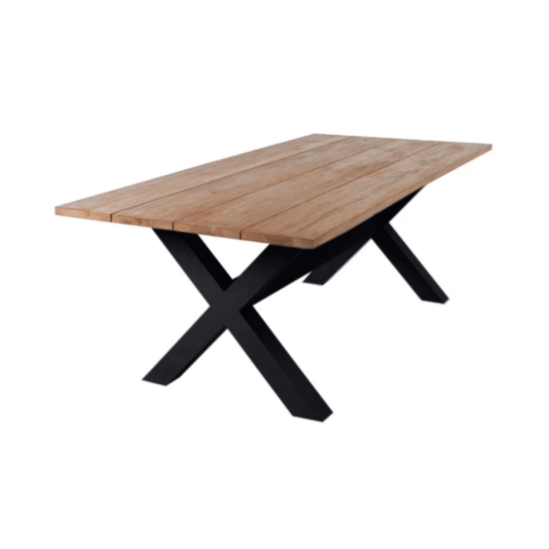 Bellona Teak & Aluminium Outdoor Dining Table - White - Lume Outdoor Living