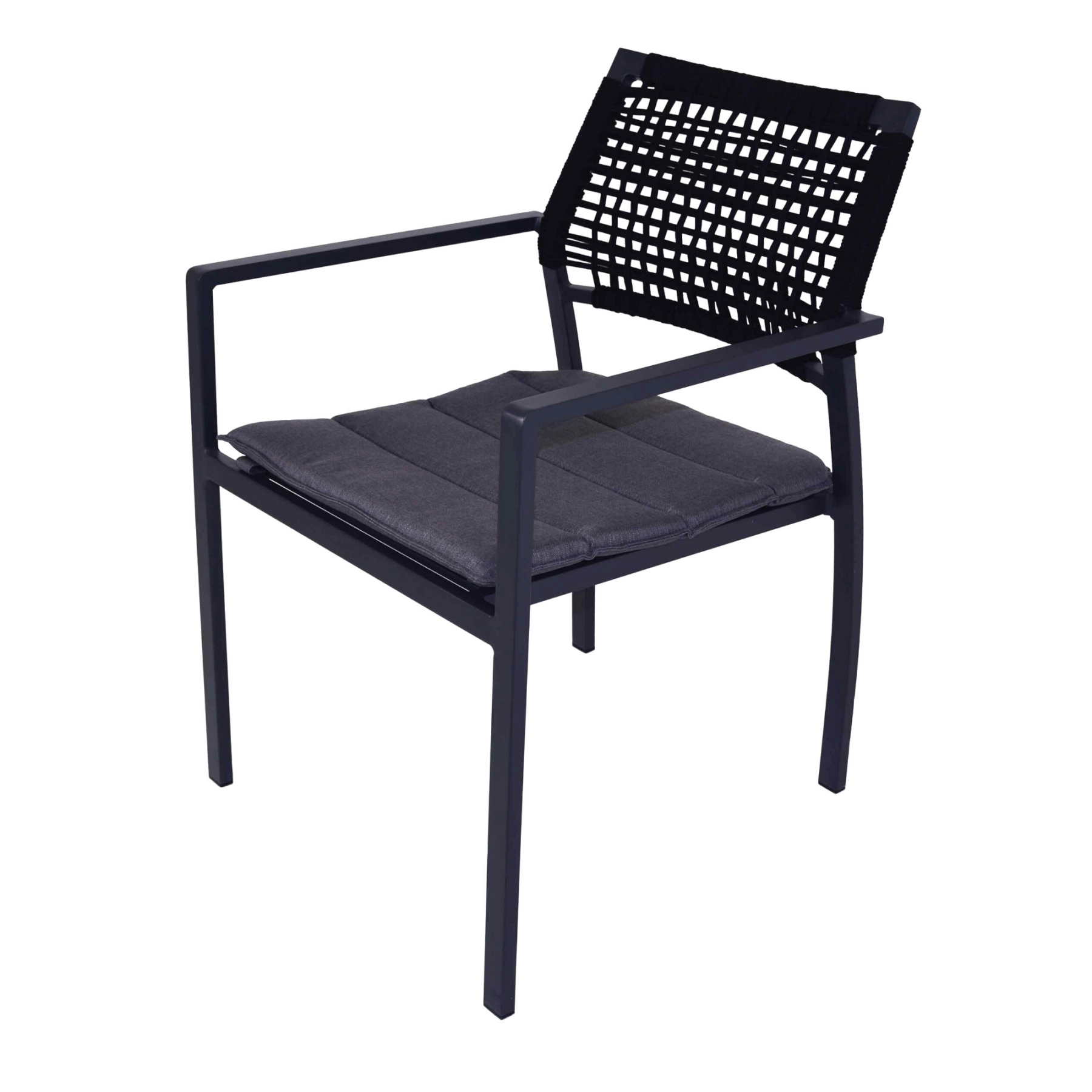 Bretagne outdoor dining chair - charcoal - Lume Outdoor Living