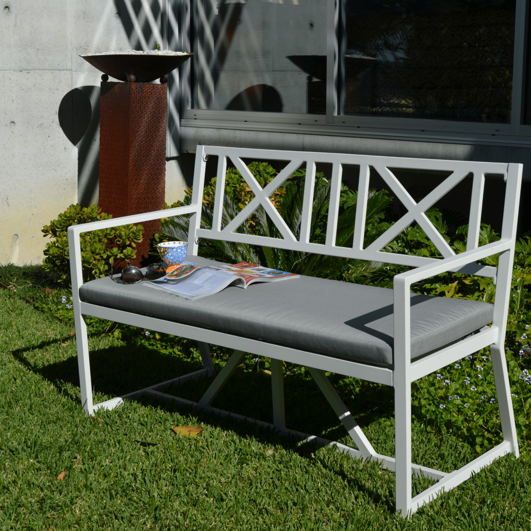 Bridgeport Aluminium Bench 127cm - Lume Outdoor Living