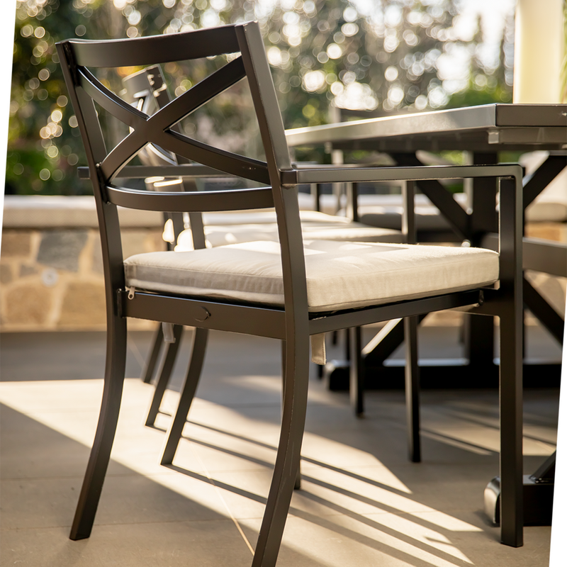 Bridgeport table with Bridgeport chairs - 9 piece outdoor dining setting