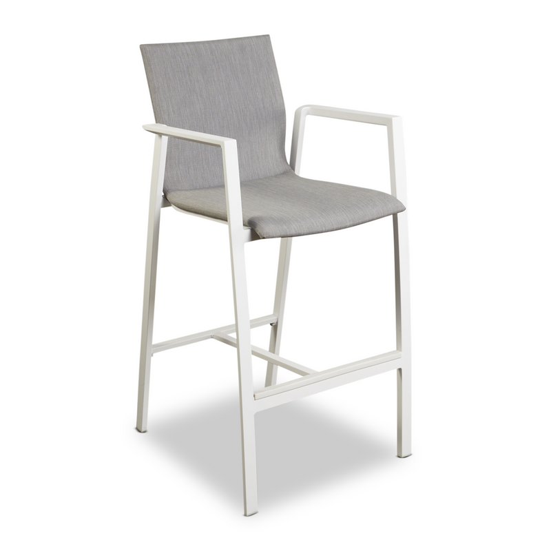 Bronte outdoor bar chair - white