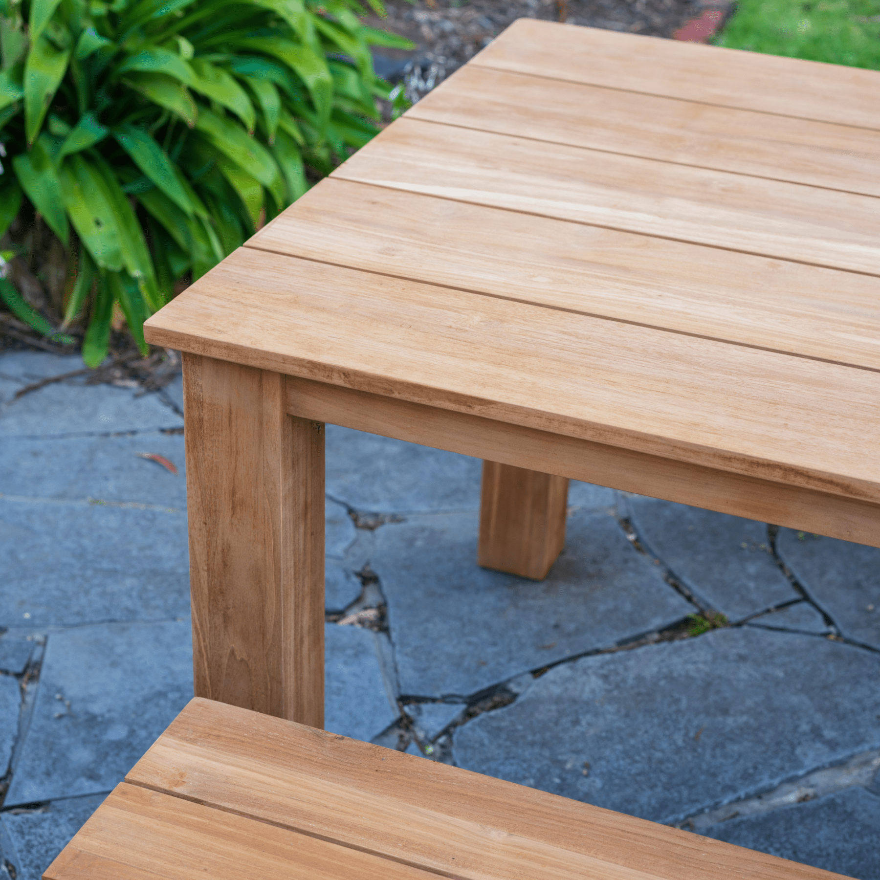 Brooklyn Teak Outdoor Dining Table - 180cm to seat 6 - Lume Outdoor Living