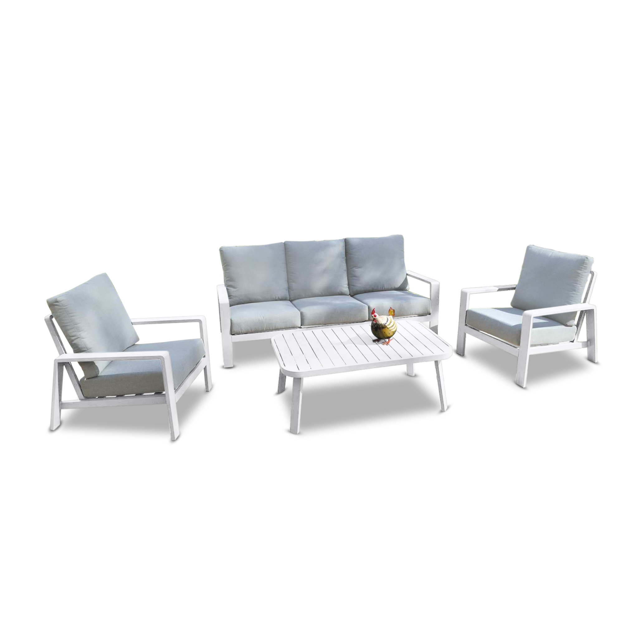 Carrington 4piece Outdoor Lounge Setting - white