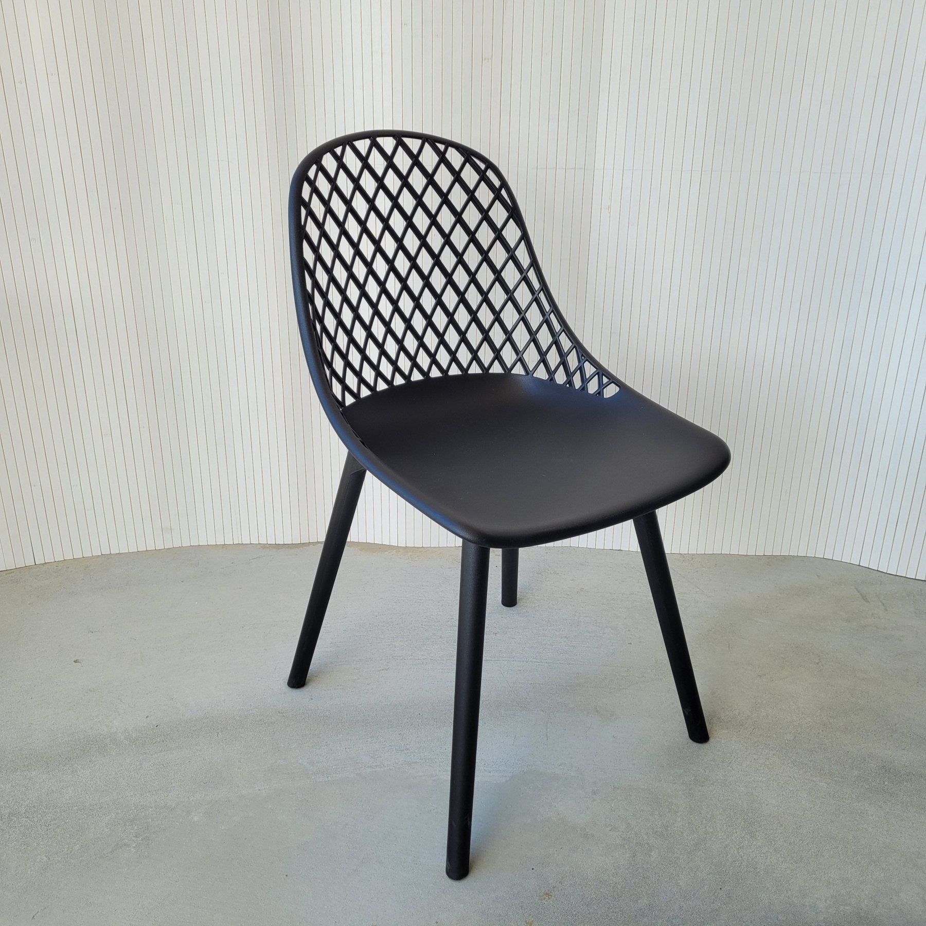 Cosmos Black Resin Dining Chair - Lume Outdoor Living