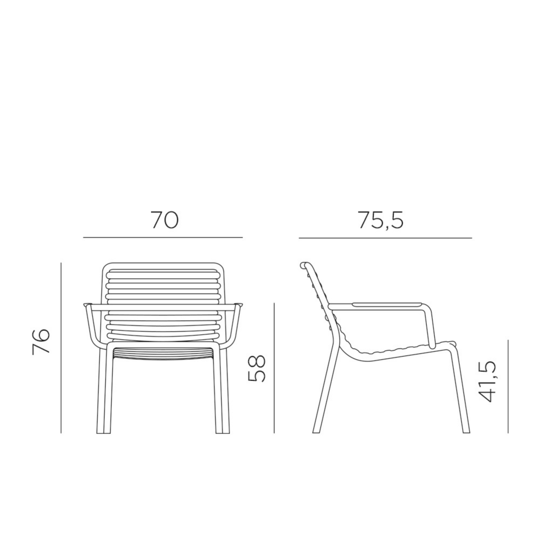 Doga Relax 3piece Commercial Outdoor Lounge by Nardi - Lume Outdoor Living