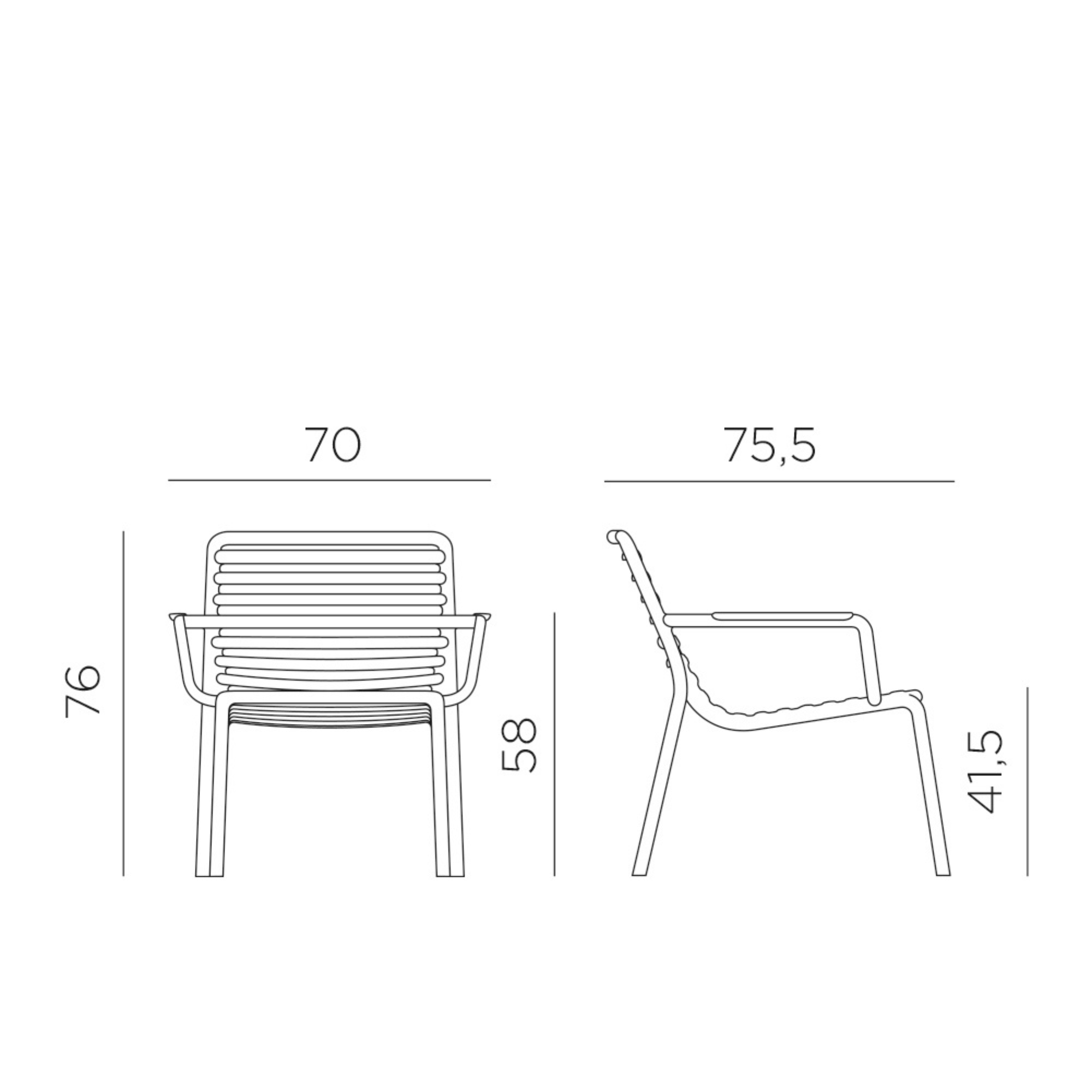 Doga Relax 3piece Commercial Outdoor Lounge by Nardi