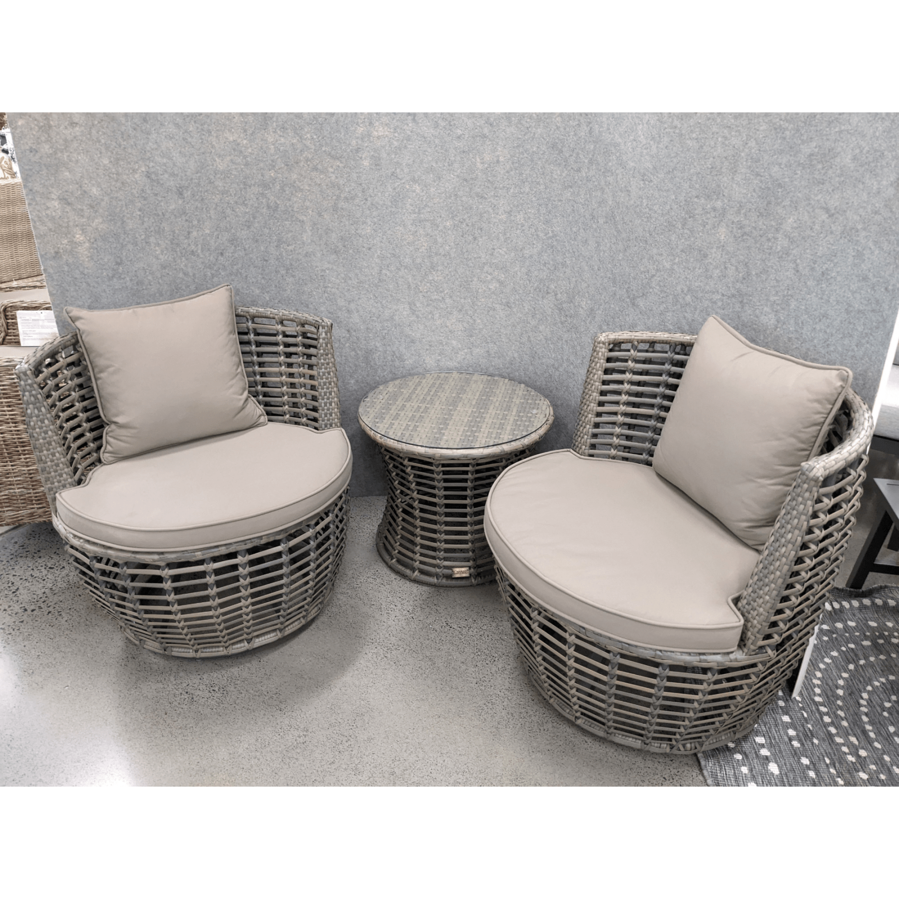 Finley Swivel 3pce Chat Setting - Lume Outdoor Living