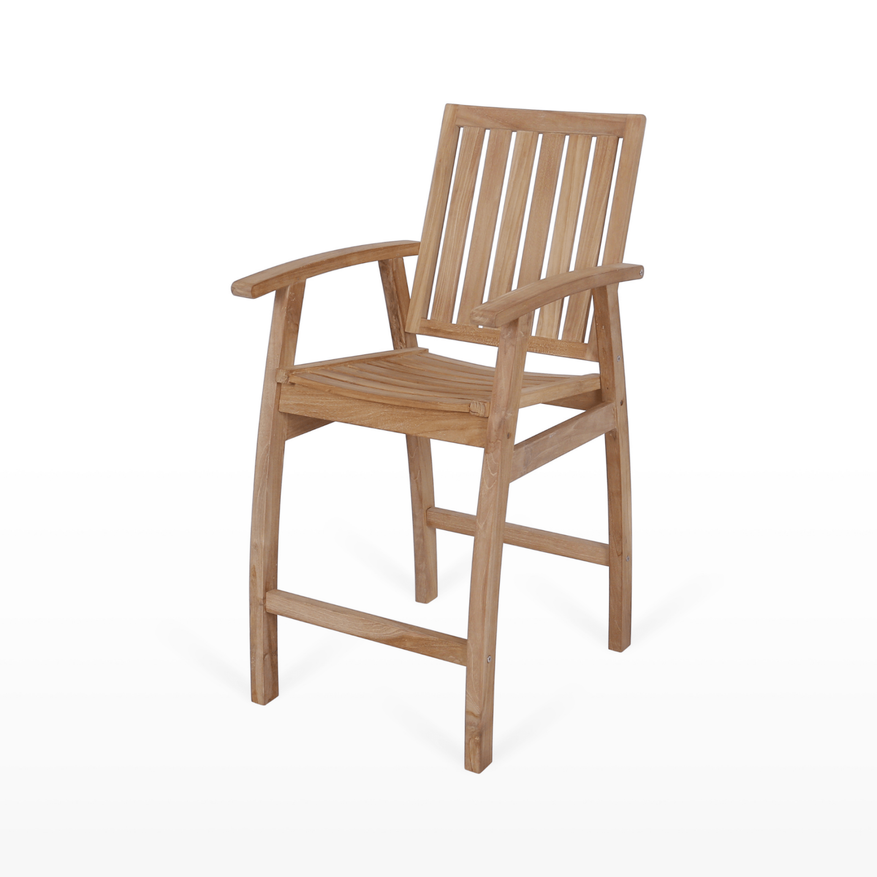 Flinders Teak Outdoor Bar Chair - Lume Outdoor Living