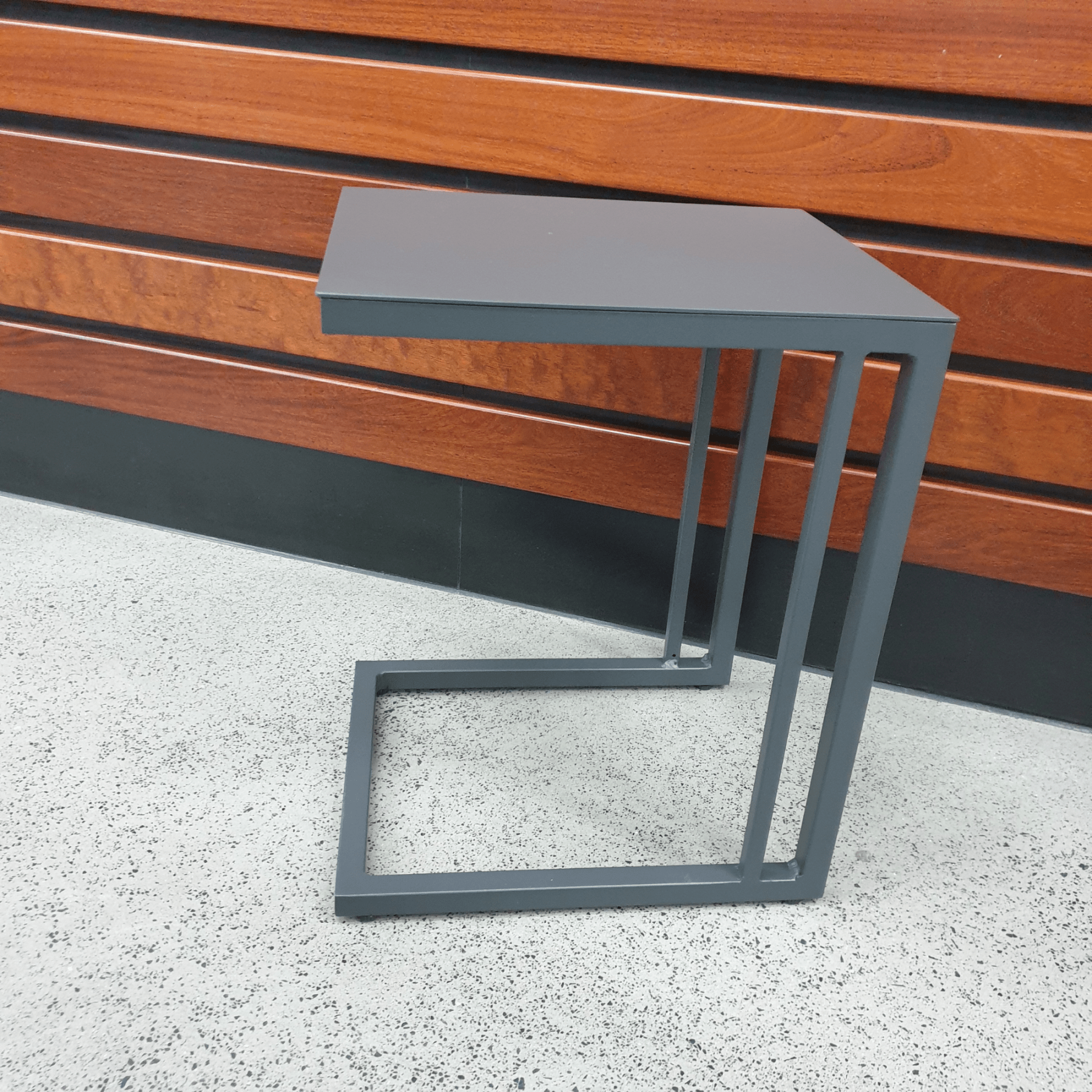 Florida Aluminium Side Table | Over Lounge Table - Charcoal - Lume Outdoor Living