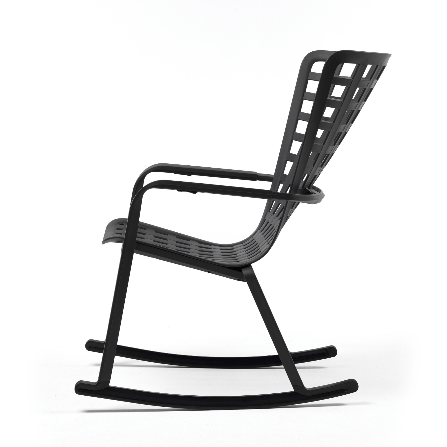 Folio high - back rocking chair by Nardi - anthracite - outdoor lounge chair - Lume Outdoor Living