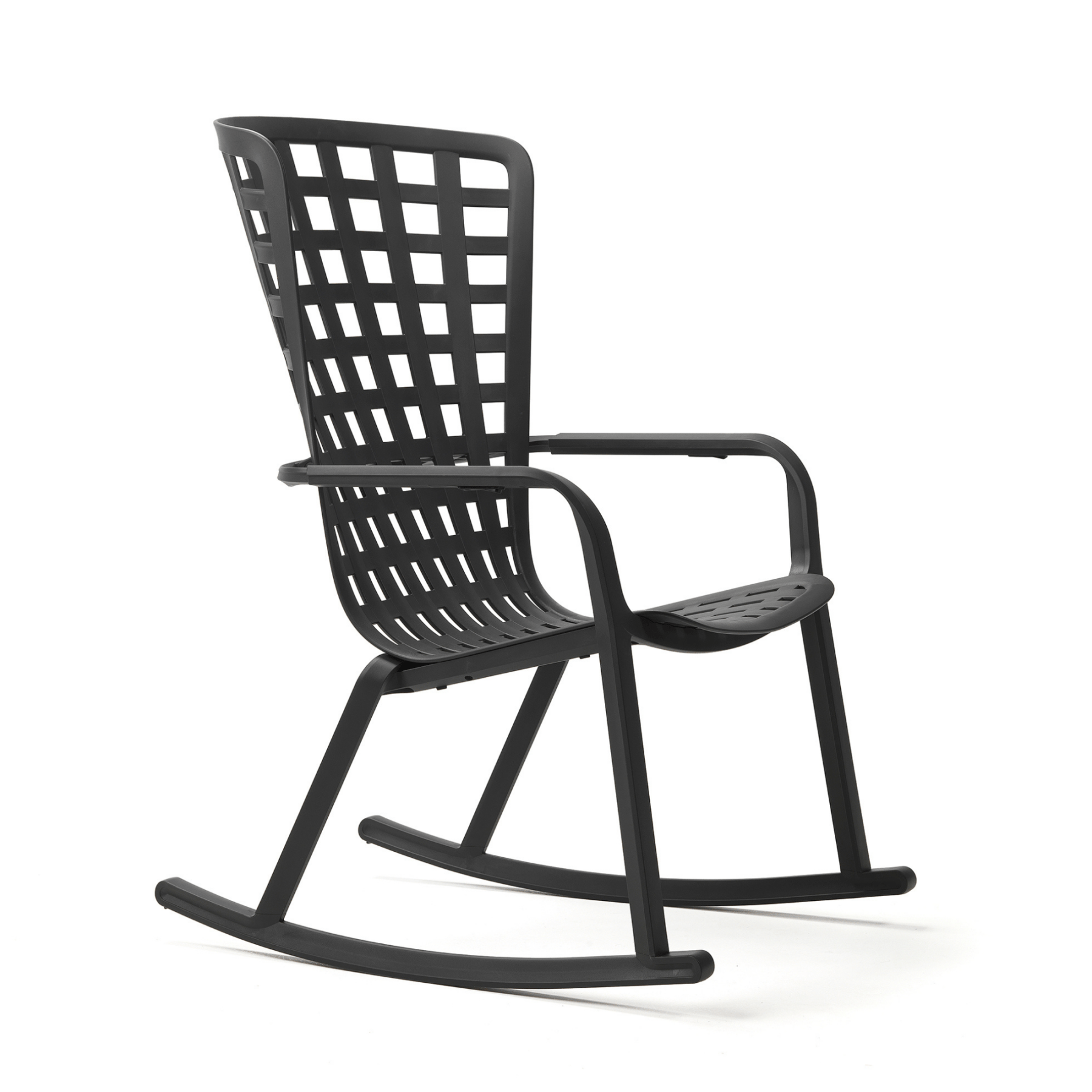 Folio high - back rocking chair by Nardi - anthracite - outdoor lounge chair - Lume Outdoor Living