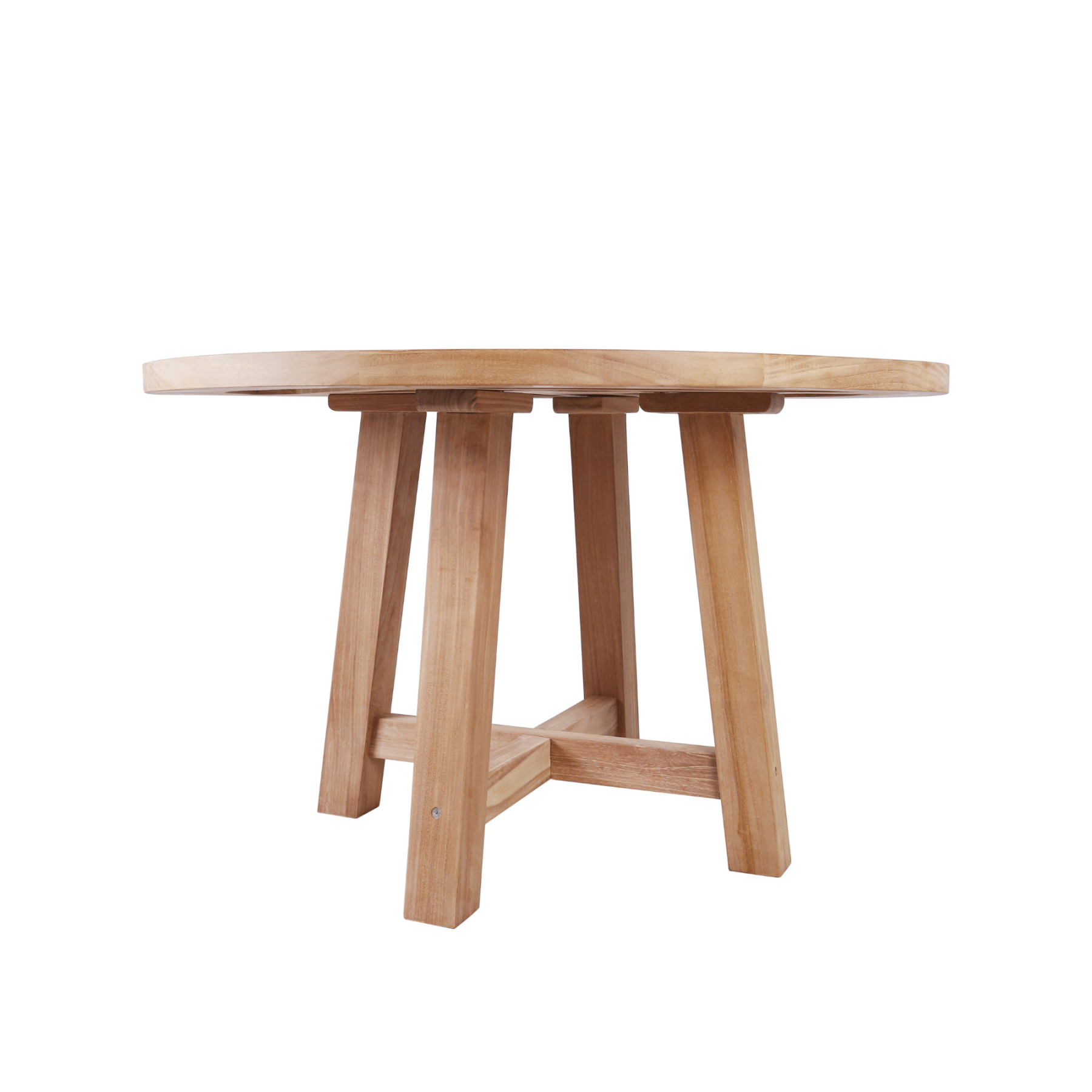 Hawaii 120cm Round Outdoor Teak Dining Table - Lume Outdoor Living