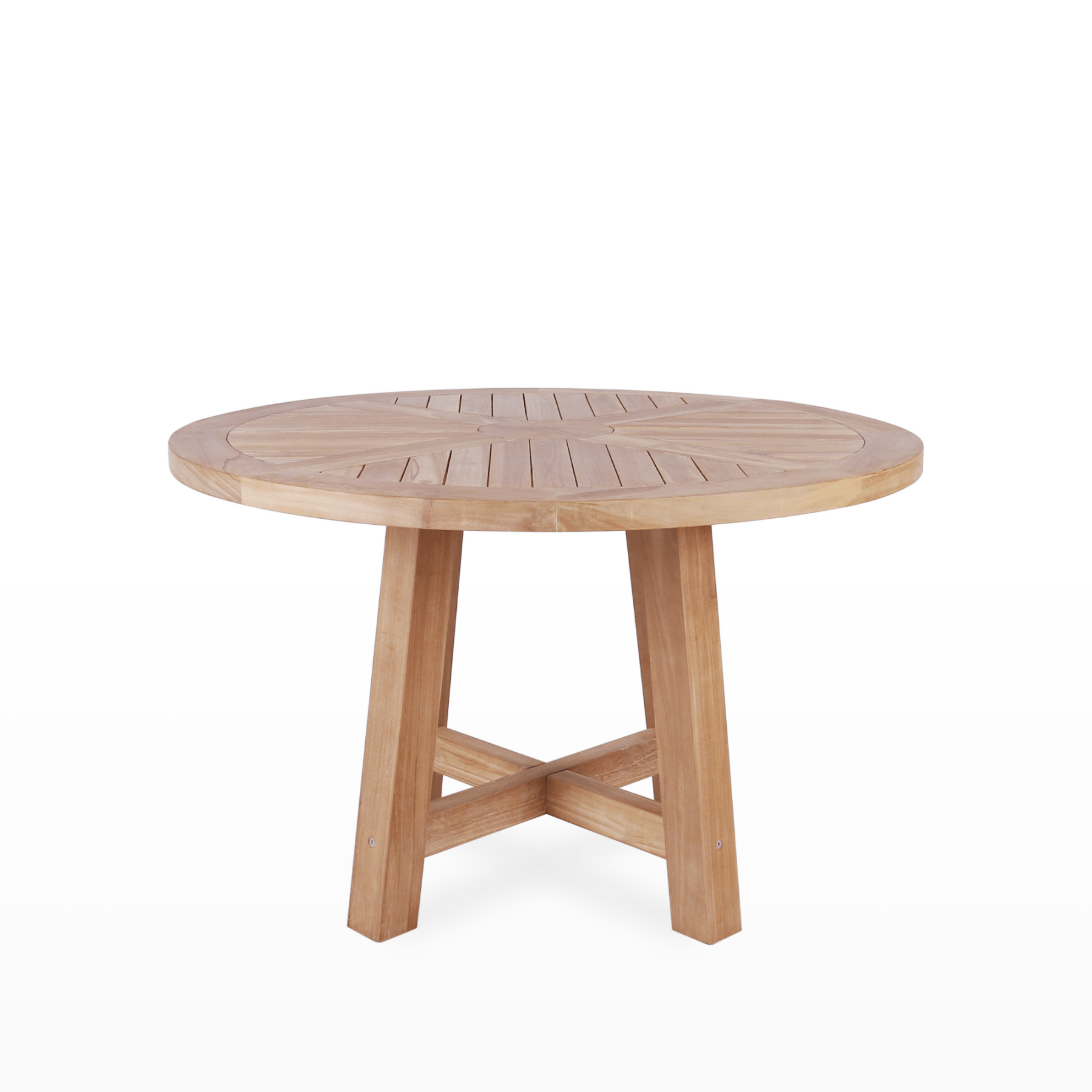 Hawaii 120cm Round Outdoor Teak Dining Table - Lume Outdoor Living