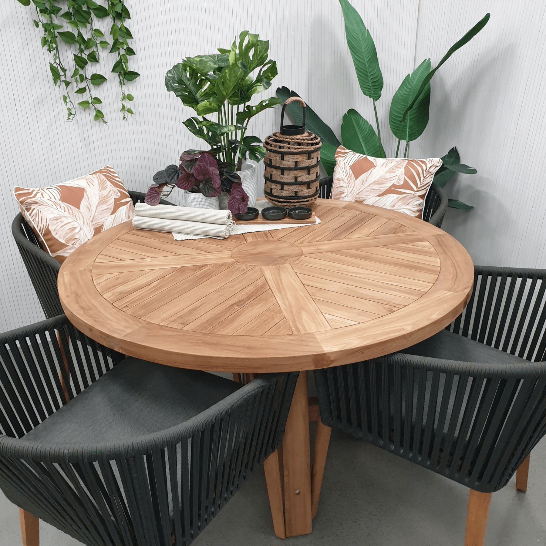 Hawaii 150cm Round Outdoor Teak Dining Table - Lume Outdoor Living