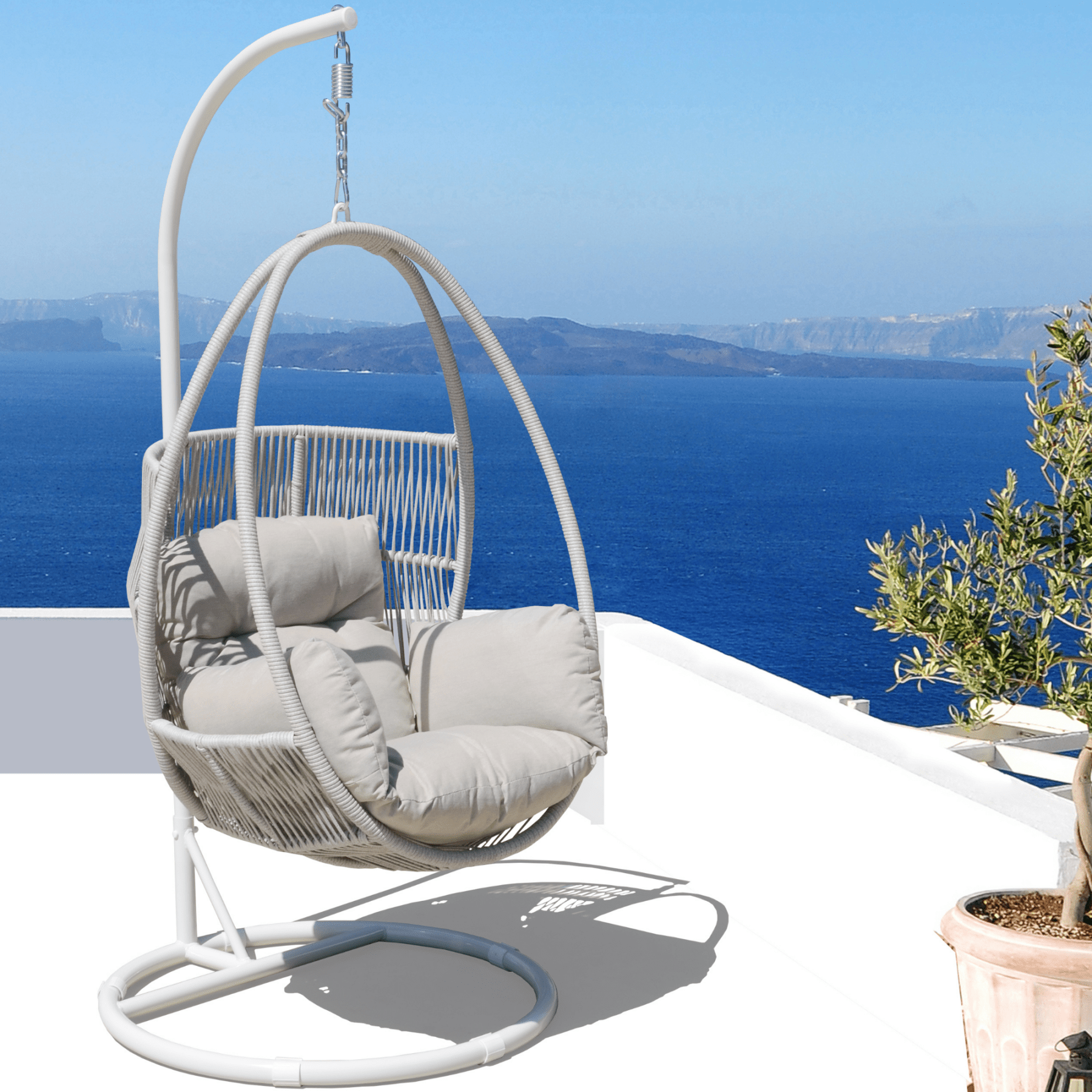 Hervey Bay Hanging Egg Chair - Lume Outdoor Living