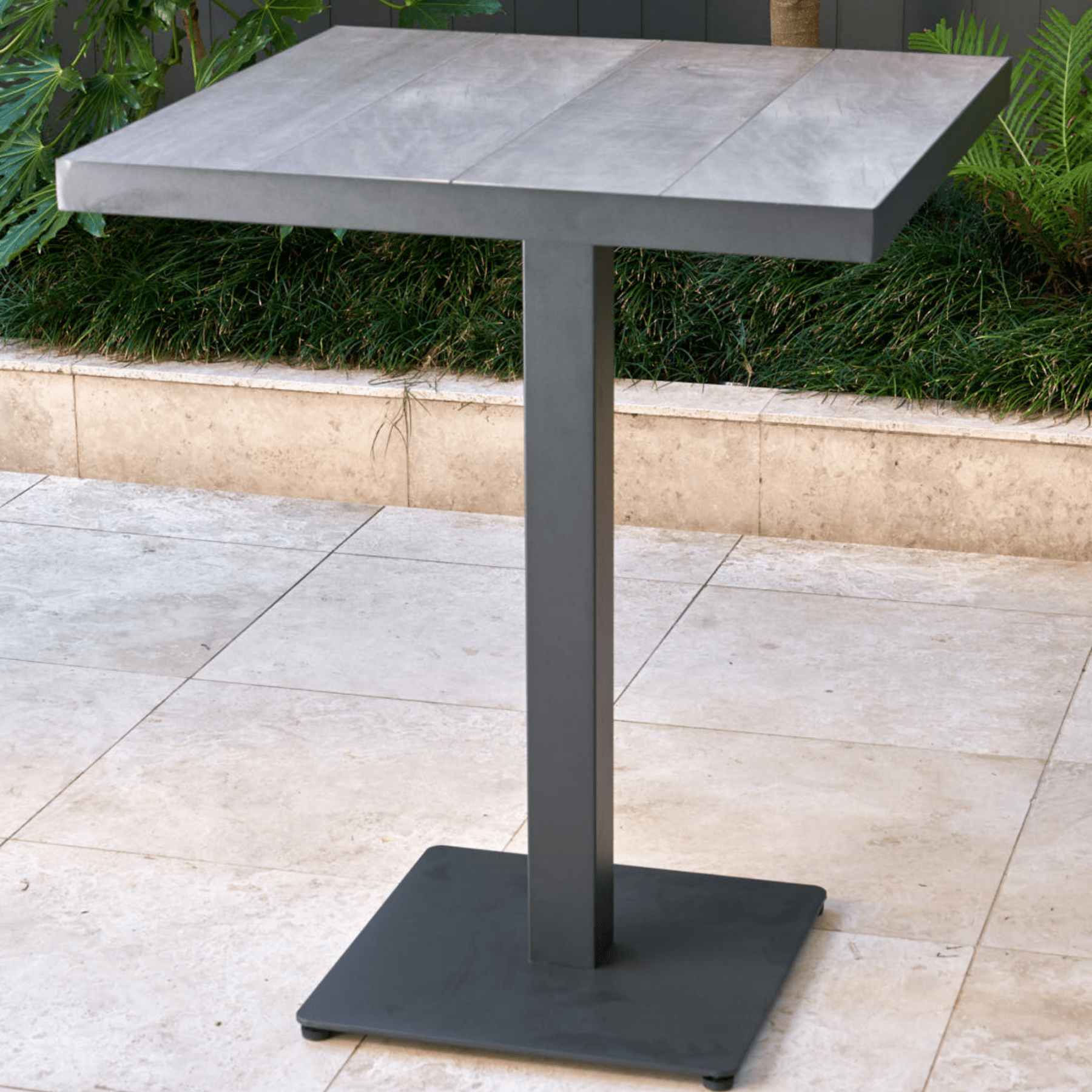 Memphis 80cm square with Bronte bar chair - outdoor bar setting - Lume Outdoor Living