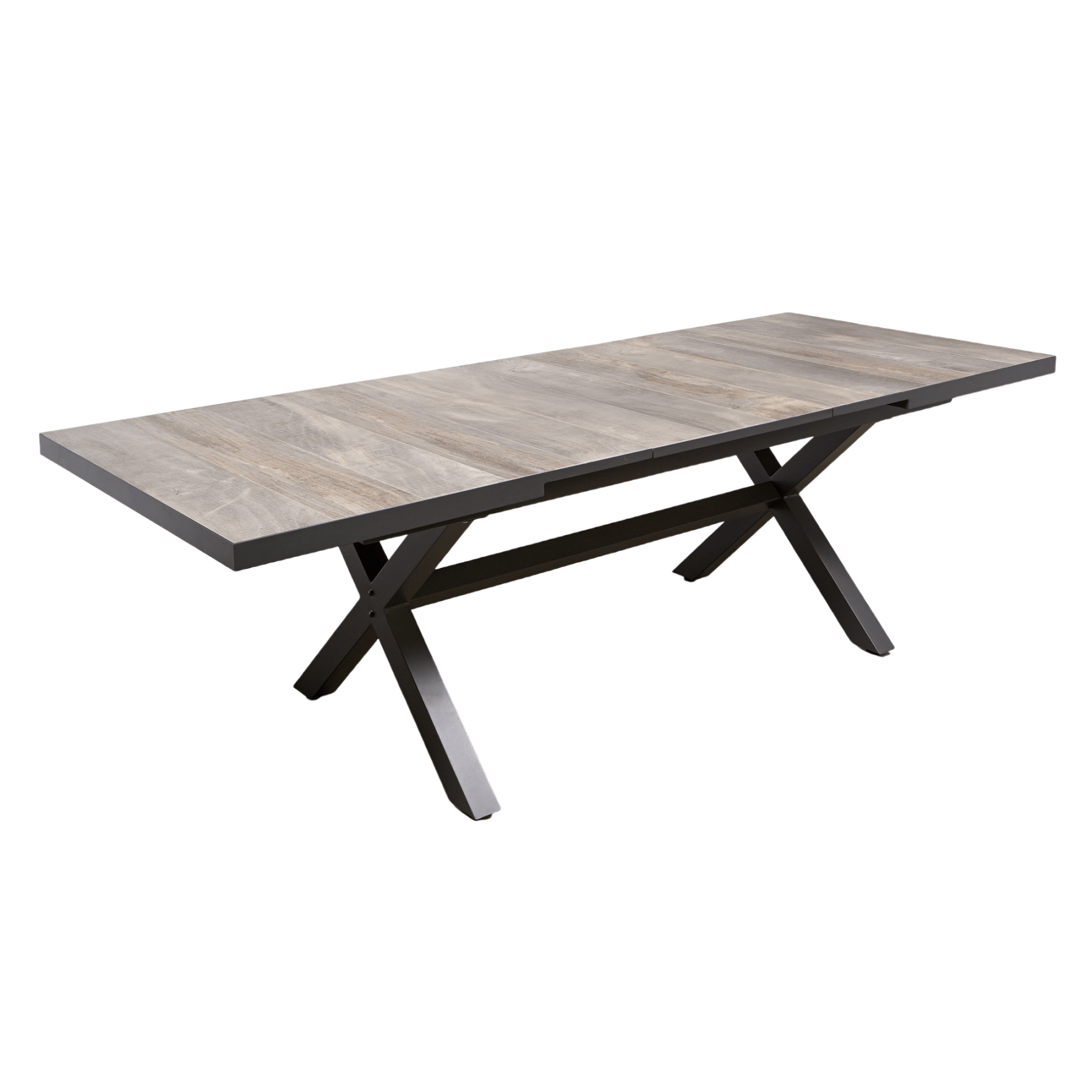 Memphis Extendable Dining Table with Bronte Chair Outdoor Dining Setting - charcoal - Lume Outdoor Living