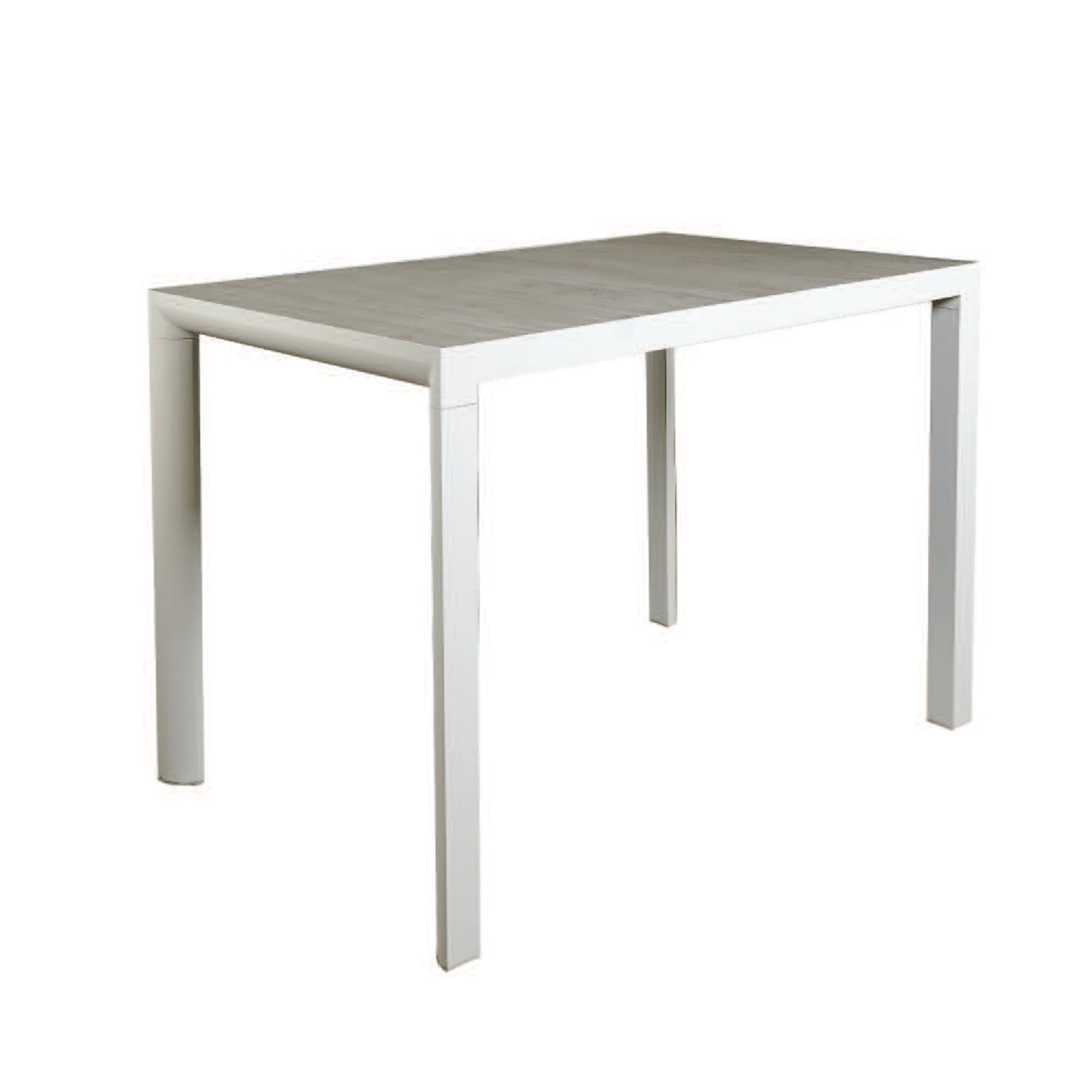 Memphis outdoor bar table with ceramic top - white frame - Lume Outdoor Living