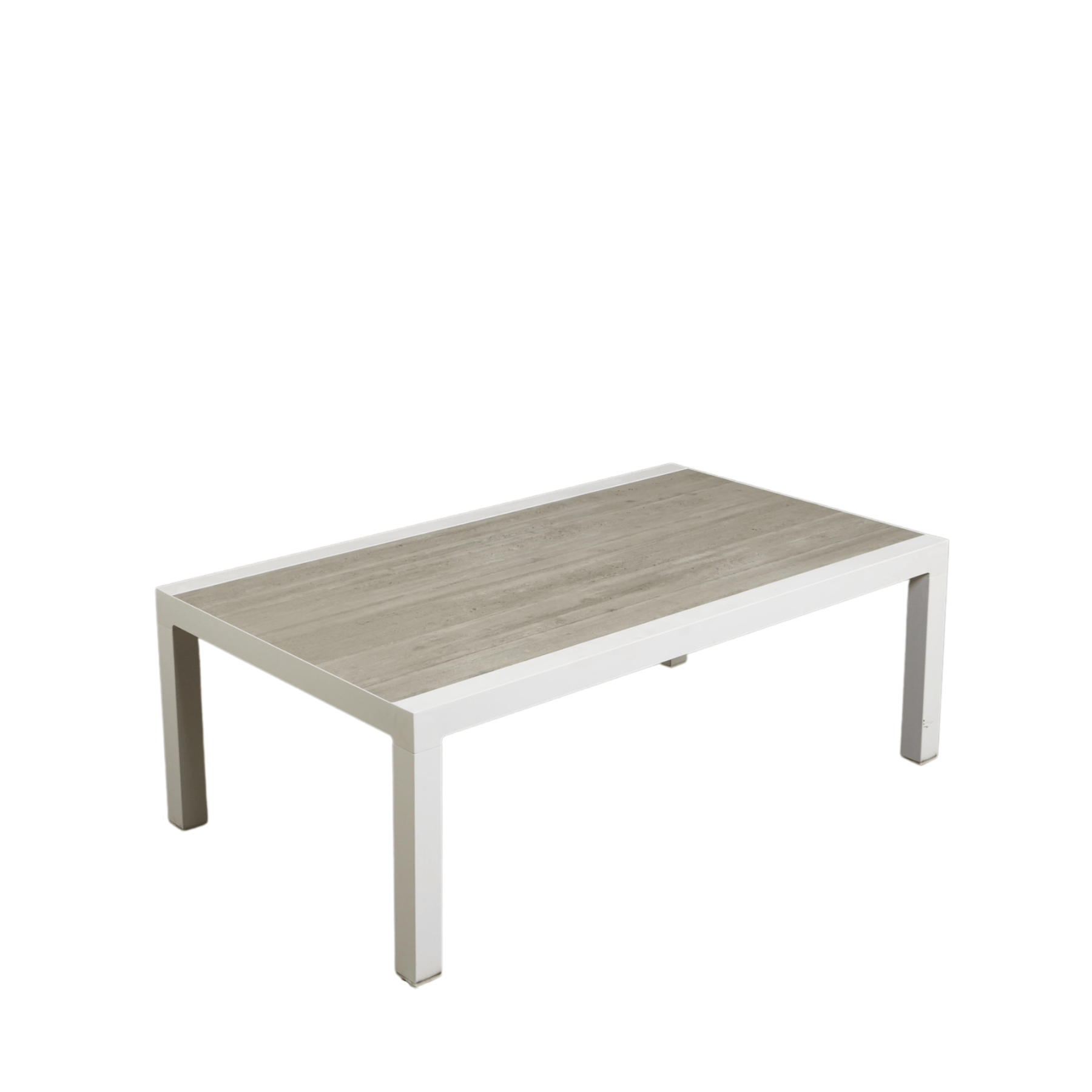 Memphis rectangle coffee table white / concrete - look - Lume Outdoor Living