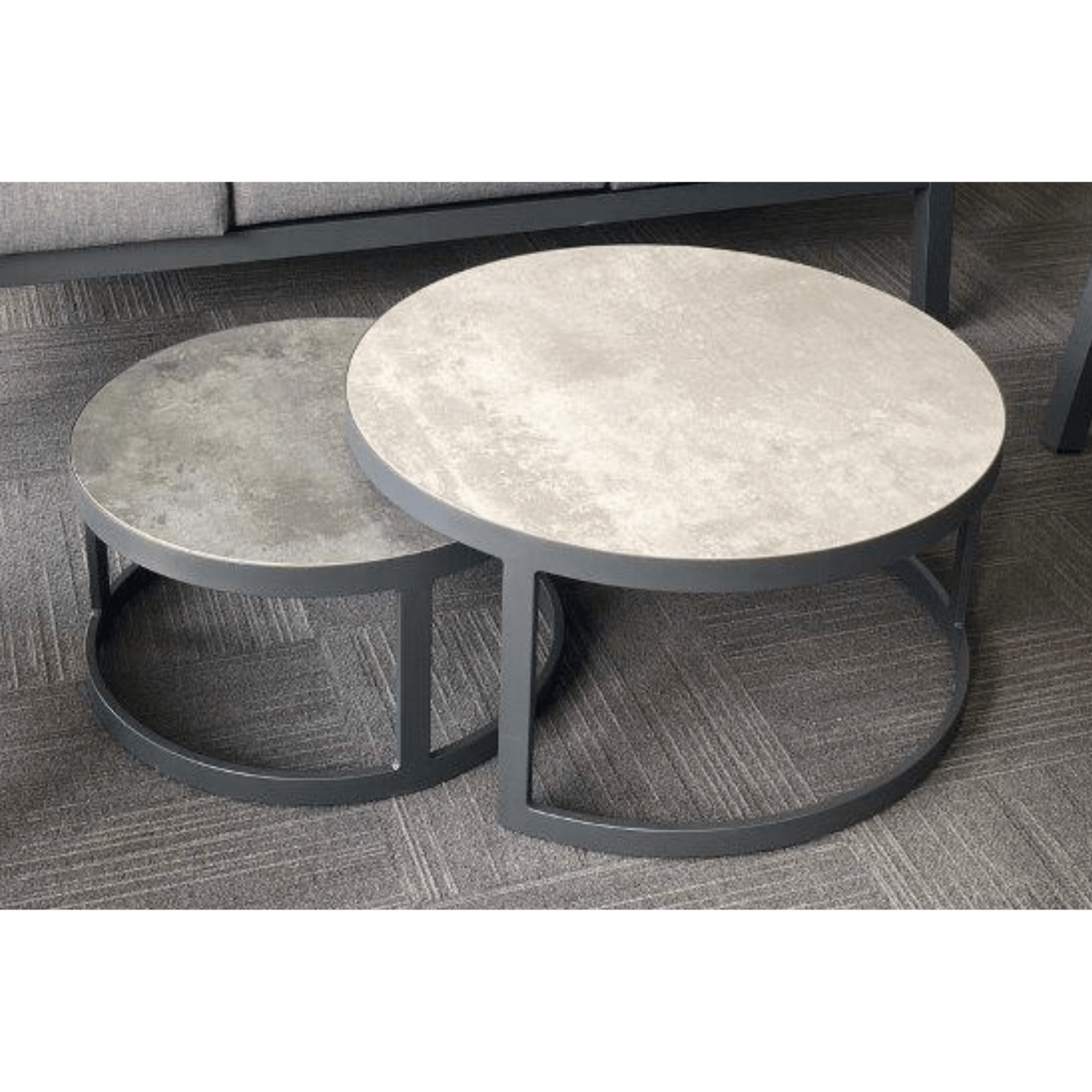 Memphis set - of - 2 nesting outdoor coffee or side tables - Lume Outdoor Living