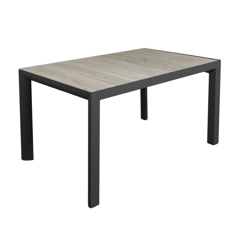 Memphis Outdoor Dining Table - charcoal / wood-look