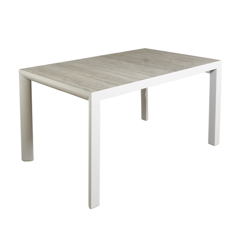 Memphis rectangle table 140x90cm white/woodlook