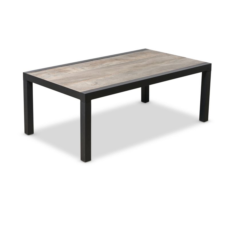 Memphis rectangle coffee table charcoal / wood-look