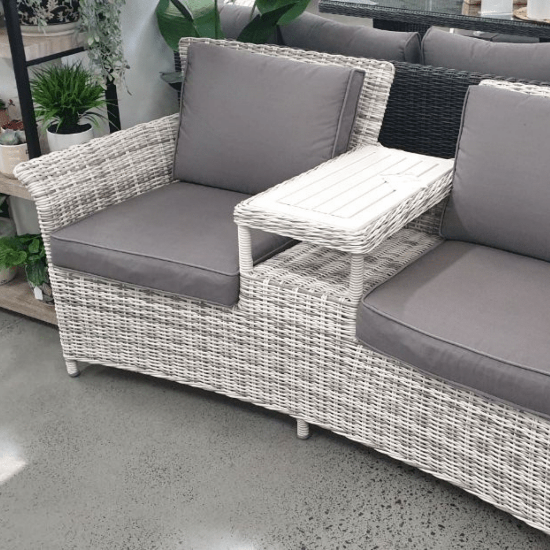 Miami Jack & Jill Zen White Wicker - Lume Outdoor Living