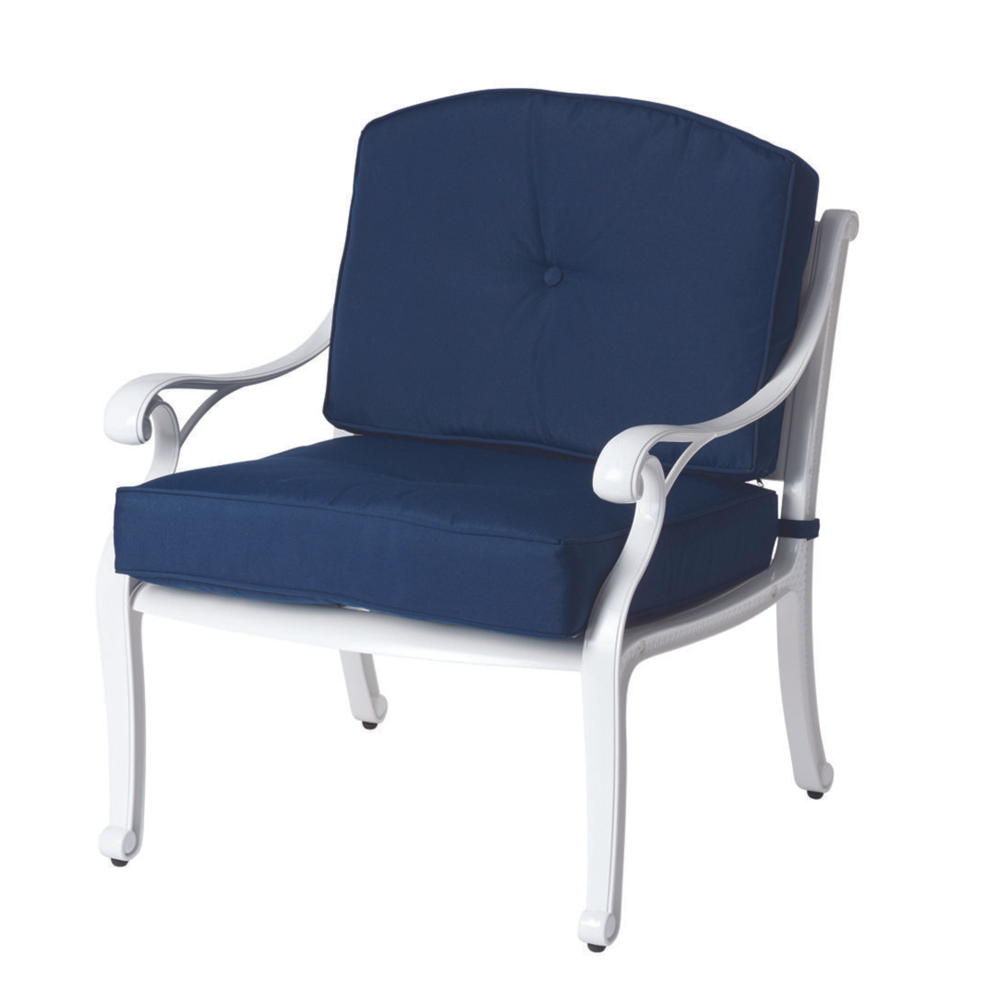 Nassau white outdoor lounge armchair