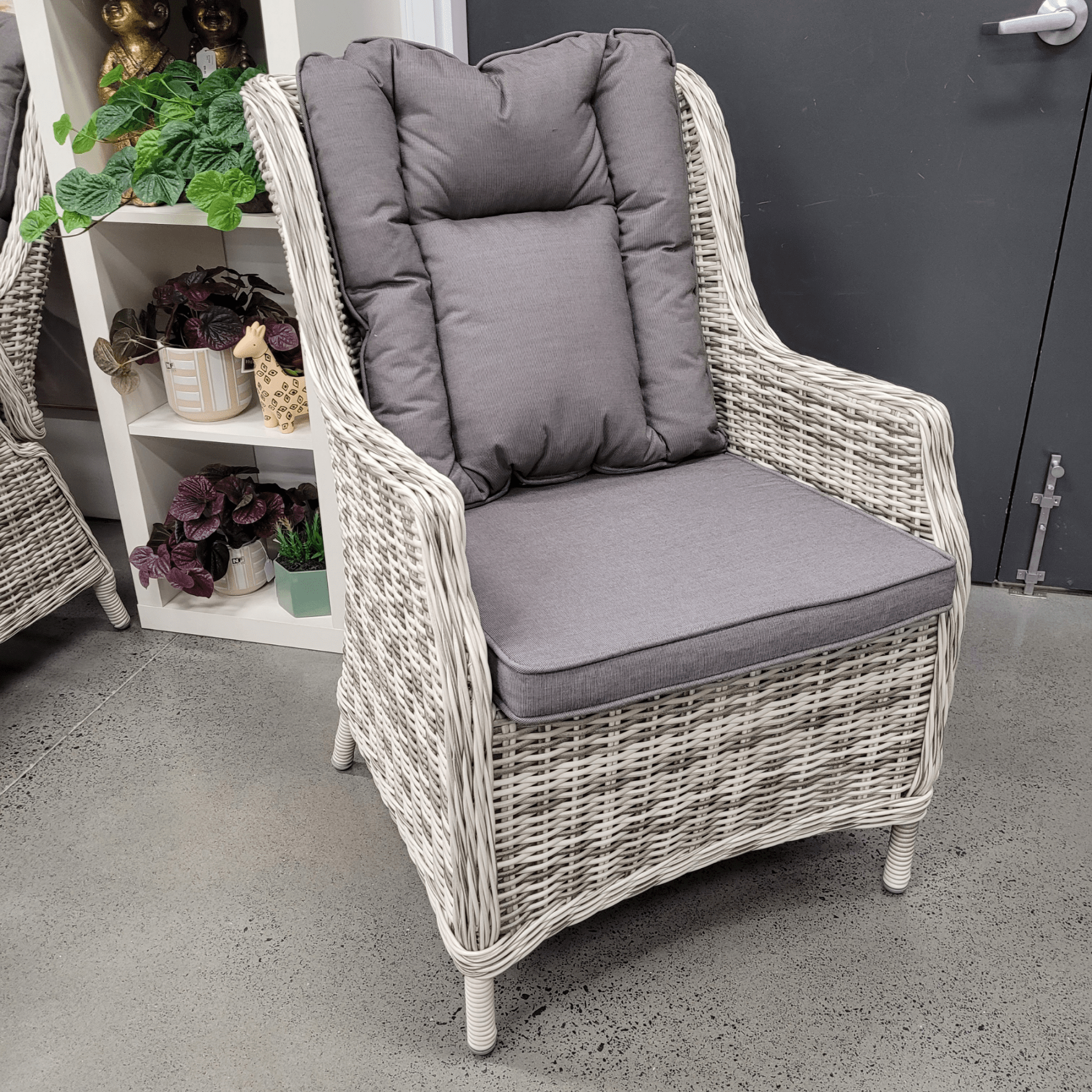 Oakey Wicker Outdoor Dining Chair Zen White - Lume Outdoor Living