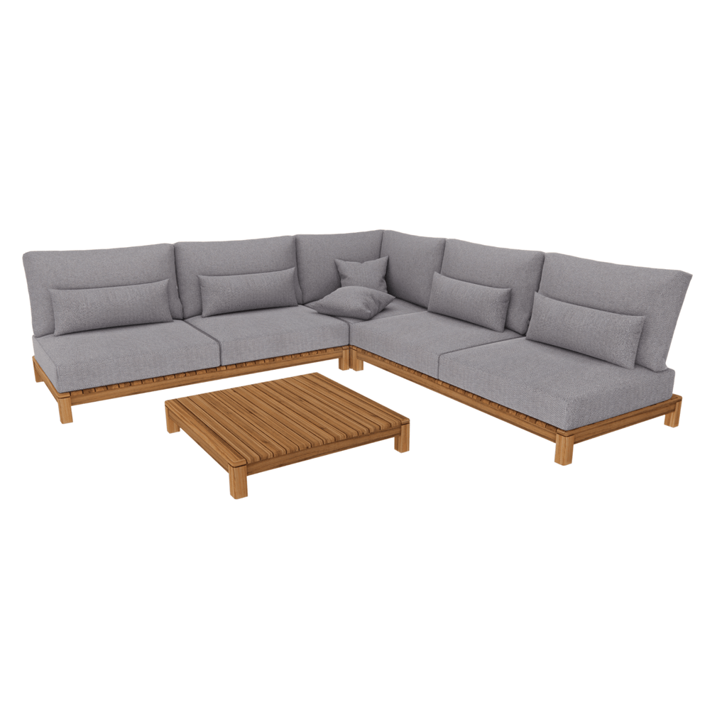 Pierre Modular 4pce Square Corner Outdoor Lounge Setting | Lume Outdoor ...