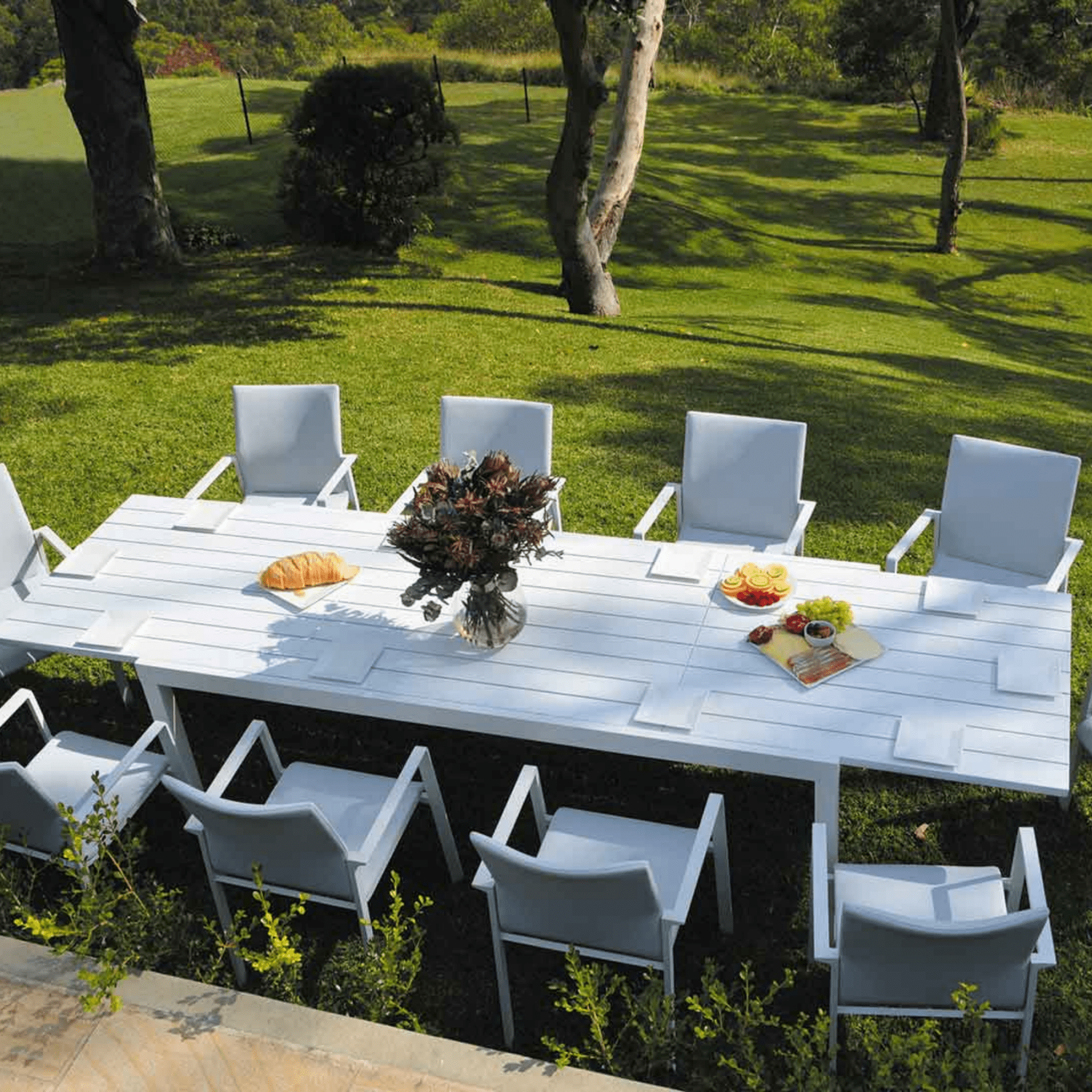 Preston extendable outdoor dining table for 8 - 12 people - Lume Outdoor Living