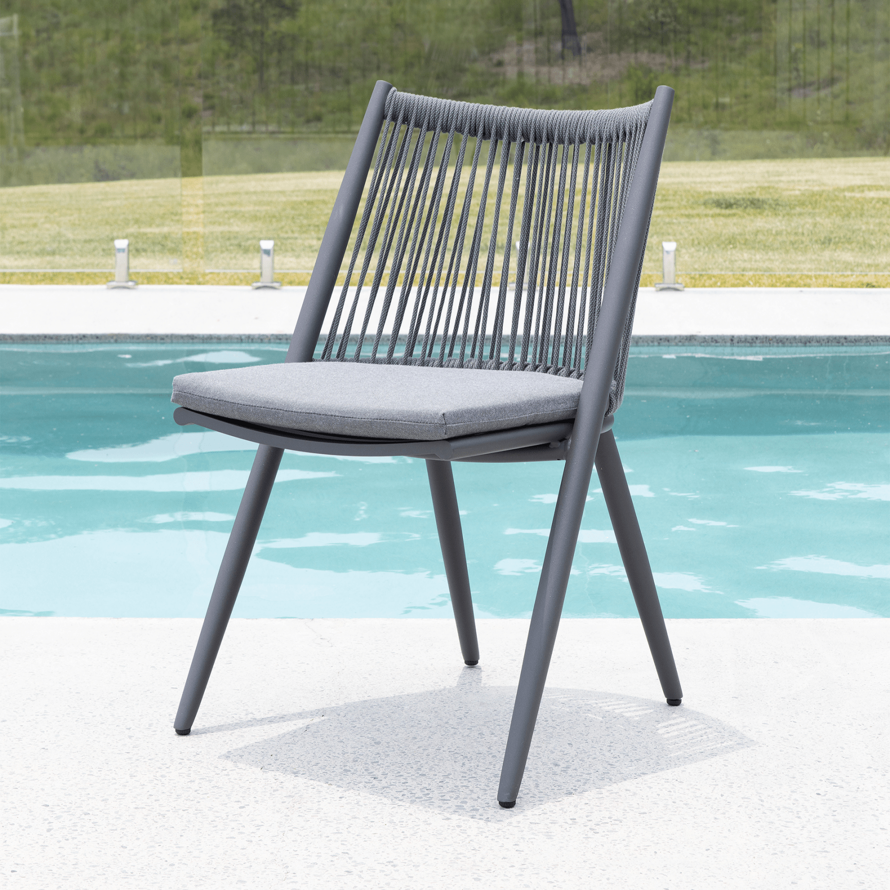 Salsa outdoor dining chair with rope detail - Lume Outdoor Living