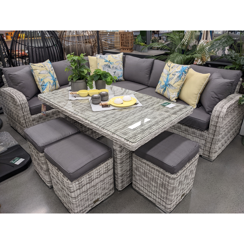 San Diego Outdoor Wicker Corner Lounge / Casual Dining Set