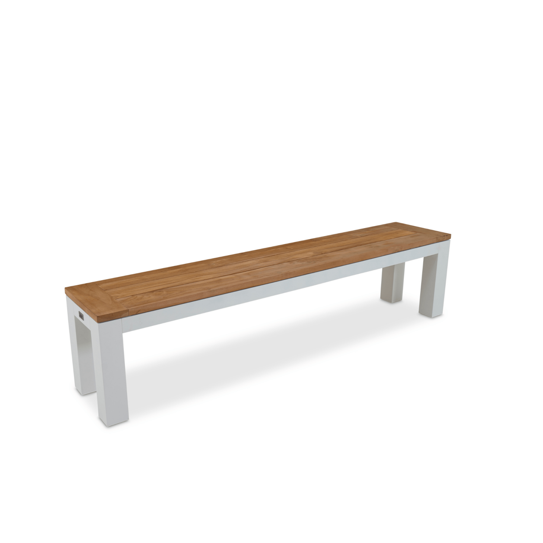 Sense Small Teak and Aluminium Bench Seat 1.25m - Lume Outdoor Living