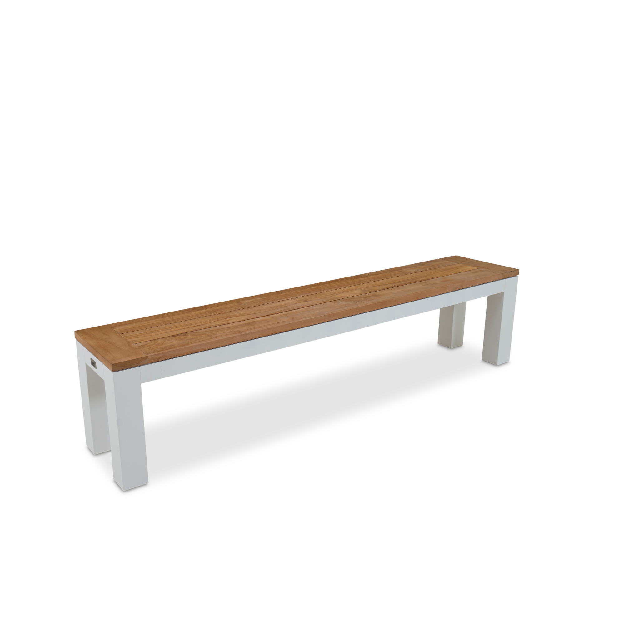 Sense Small Teak and Aluminium Bench Seat 1.25m