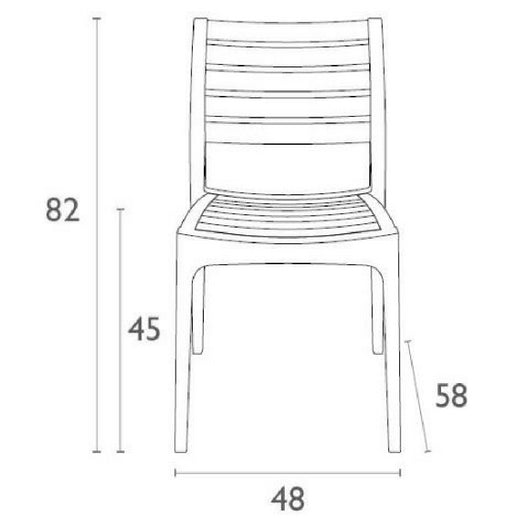 Siesta Ares Armless Chair - Lume Outdoor Living