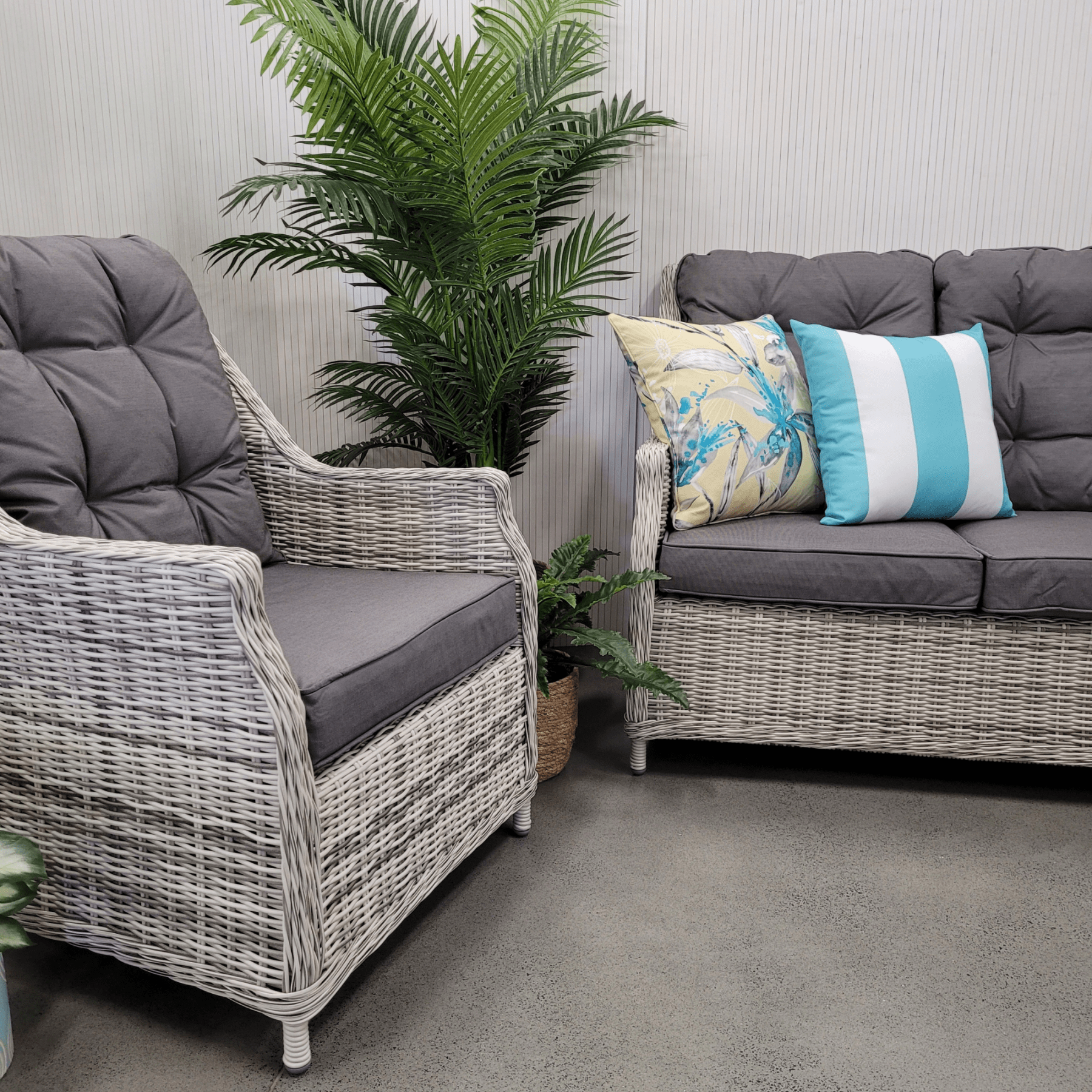 Swiss 4 piece Outdoor Wicker Lounge Set - Lume Outdoor Living