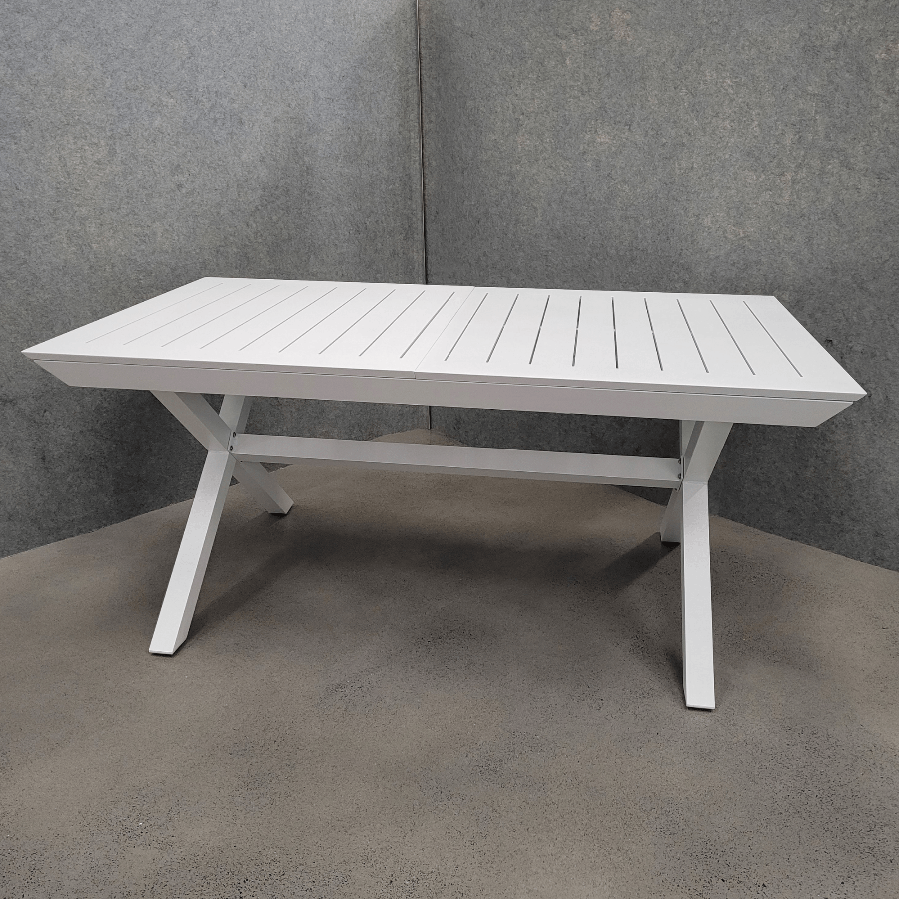 Tango Extendable Outdoor Dining Table - white - Lume Outdoor Living