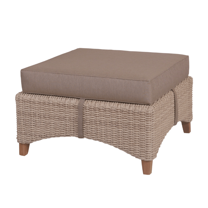 Venice wicker outdoor ottoman - Lume Outdoor Living