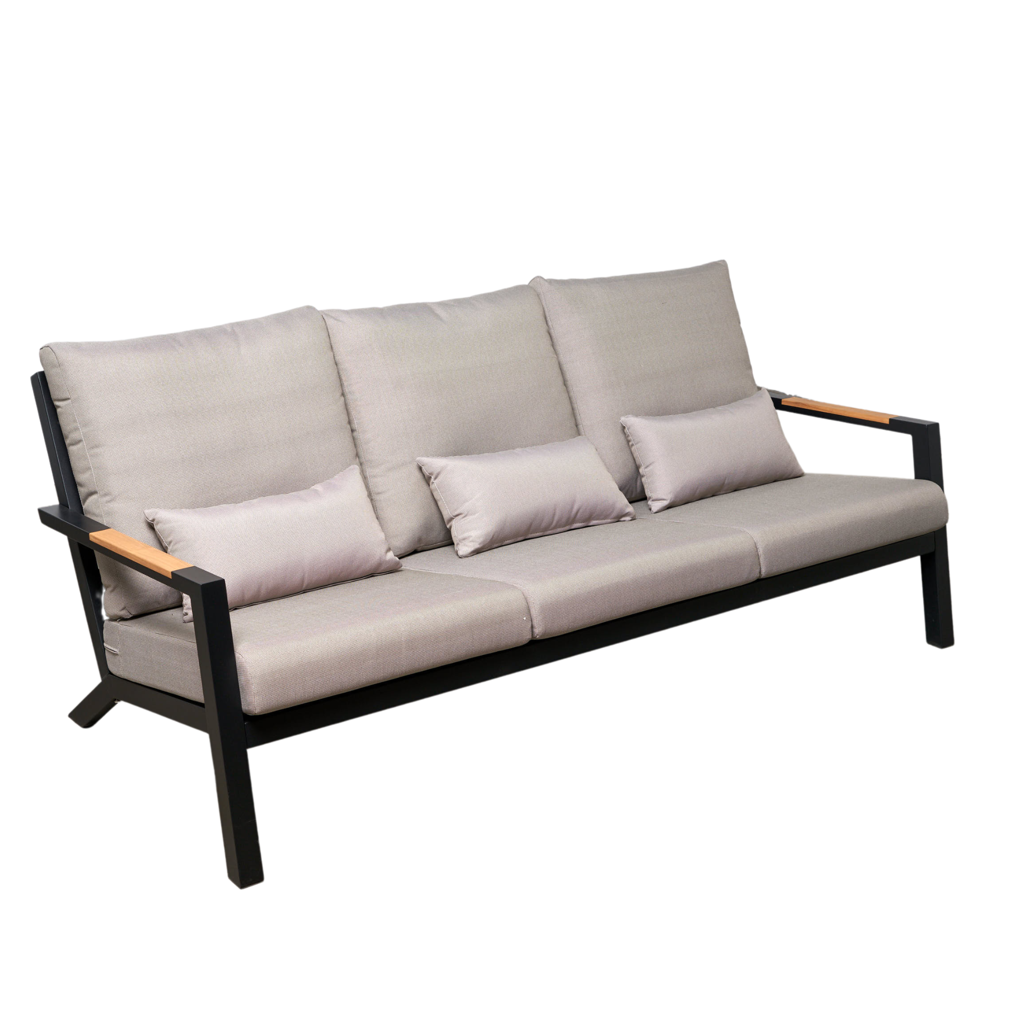 Venus 4 Piece Outdoor Lounge Set - black